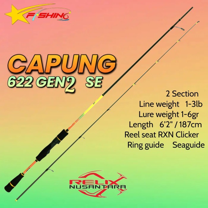 Rell Pancing Joran Casting Ul Capung 622 1-3Lb Spinning By Relix Nusantara