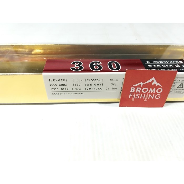 Tas Pancing Joran Tegek Hinomiya Stacia 360 / 3.6 Meter Pole Carbon