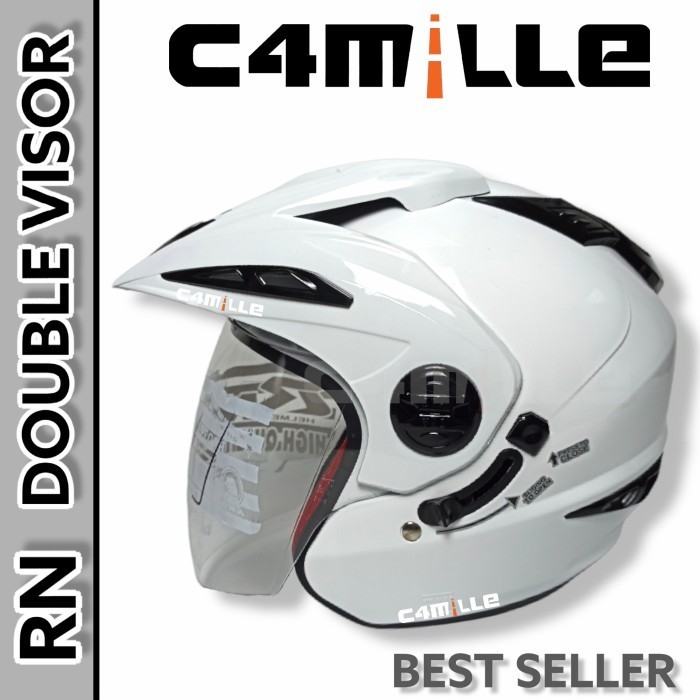Helm Rn Double Visor White Model Gm New Imprezza