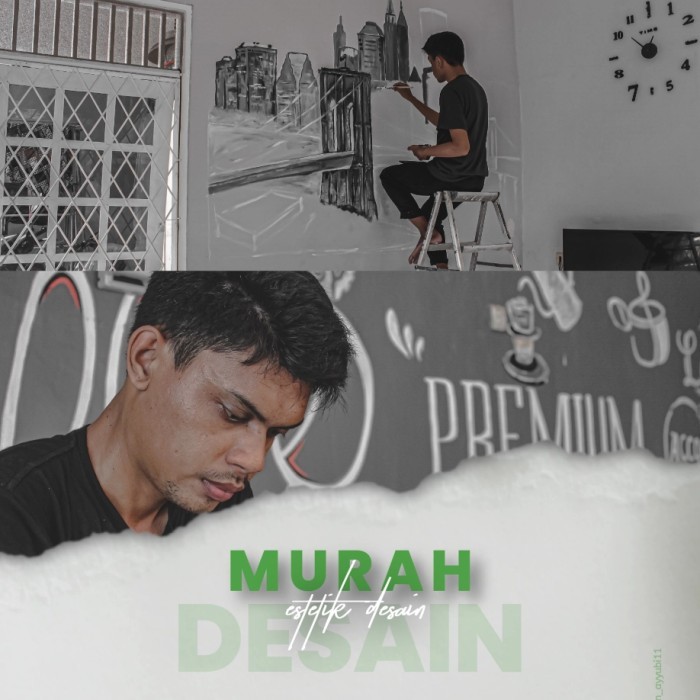 

TERLARIS! jasa lukis mural Murah Desain mural estetik fleksibel