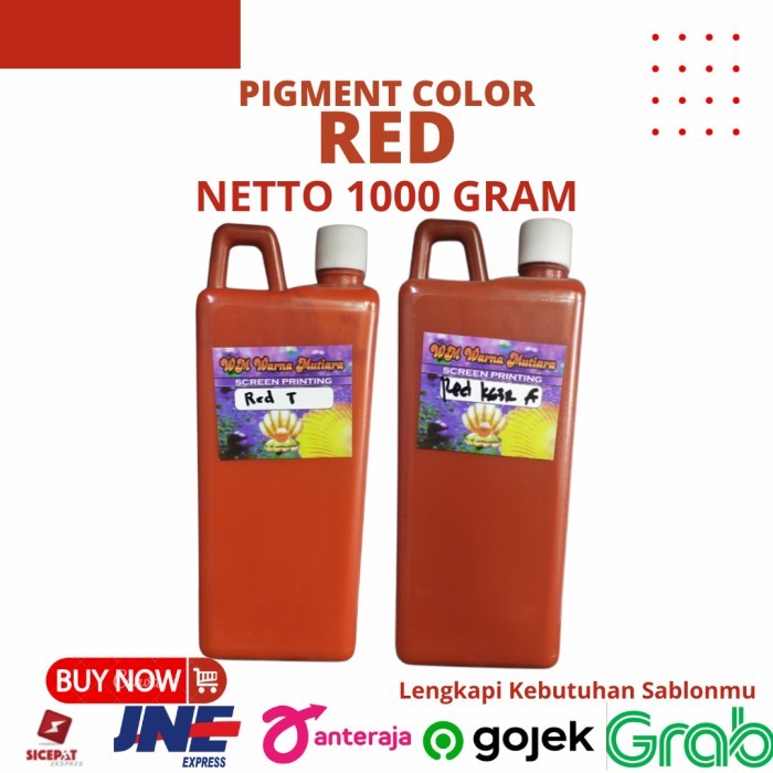 

TERLARIS! Biang Warna Sablon Kain/Baju Pigmen Red 1Kg