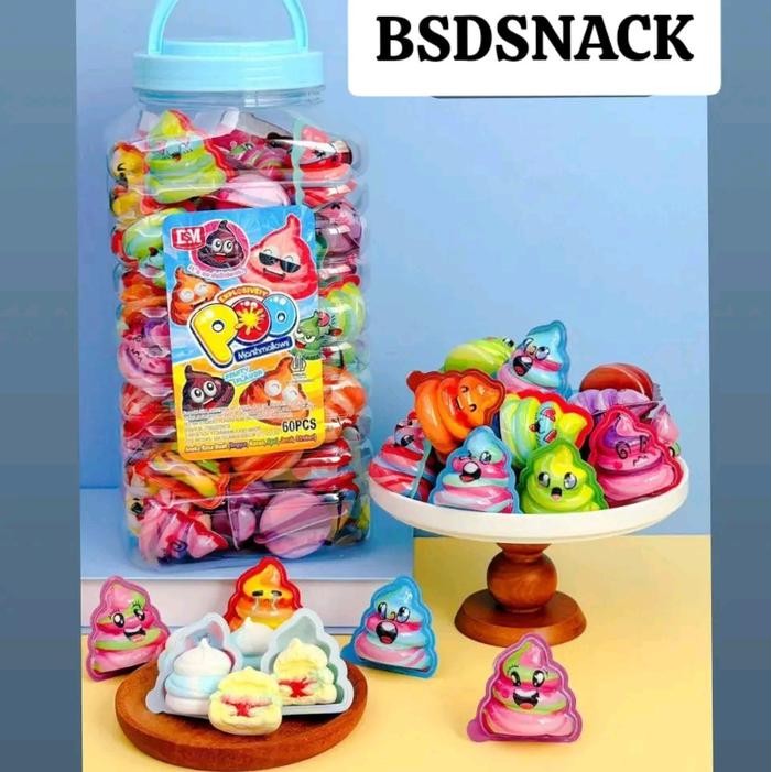 

terbaru !!! marsmallaw poop (isi 60 pcs) ready