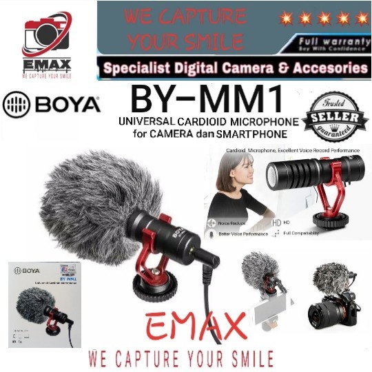 BOYA BY-MM1 Mini Microphone Mic Boya MM1 DSLR Camera Smartphone Ori