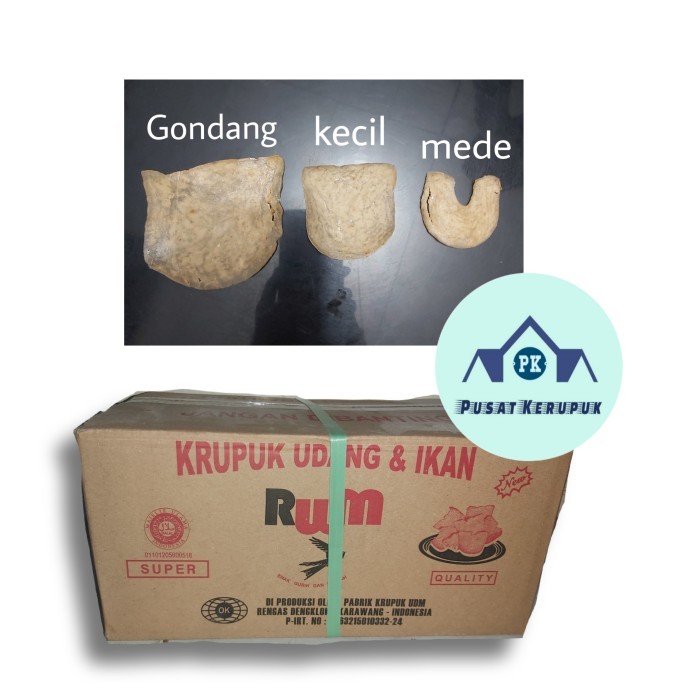 

Readyy!! Kerupuk Udang RWM/Krupuk Udang RWM/Keripik Udang RWM Mentah 5 kg/dus