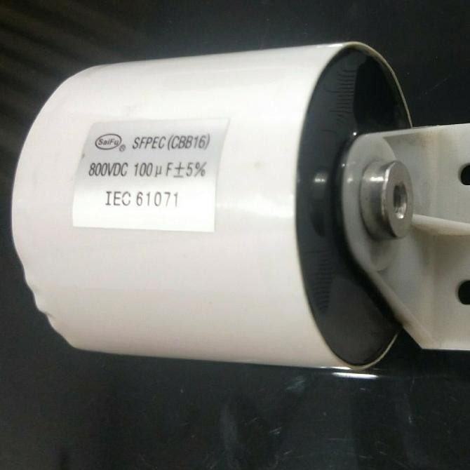 Promo Kapasitor Mesin Las CBB16 100uf 800VDC +-5% Capacitor 100 800V DC VDC COD
