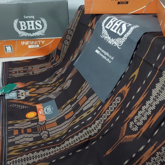 Kosanshoop Sarung Bhs Infinity Silver/ Sarung Tenun Bhs Original/ Sarung Bhs Asli