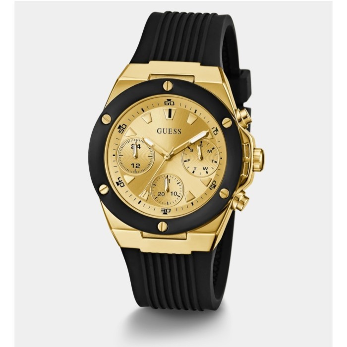 Jam Tangan Wanita Guess Original Gw0030L2 Strap Rubber Black