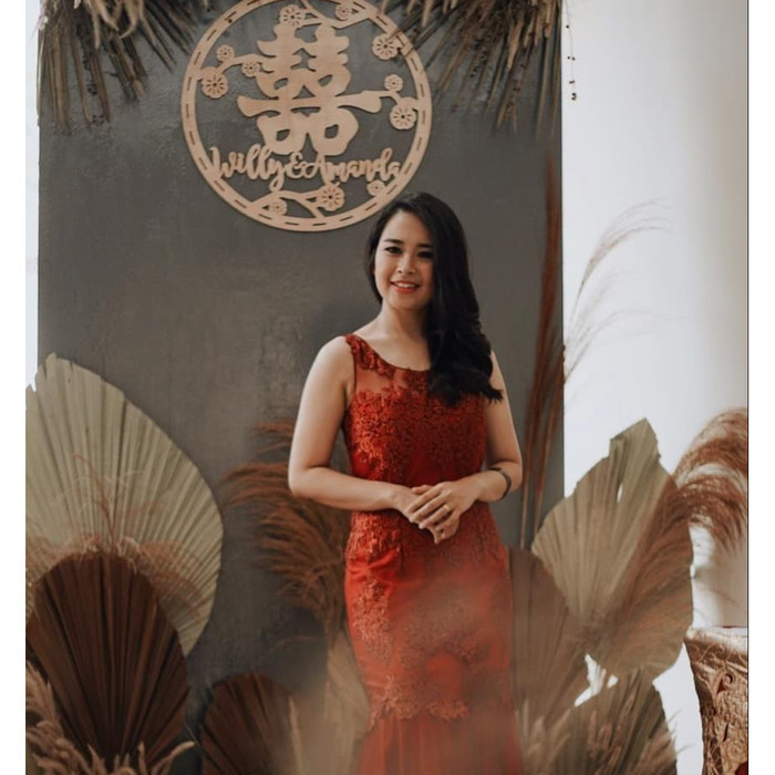 CUSTOM NAMA SHUANG XI / BACKDROP SANGJIT / HIASAN DINDING / LAMARAN