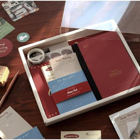 

JOURNAL GIFT SET SCRAPBOOK Lengkap Isi 122 Pcs DAILY EDITION Include Buku + Sticker + Memo + Washi Tape Perlengkapan Journal L67J