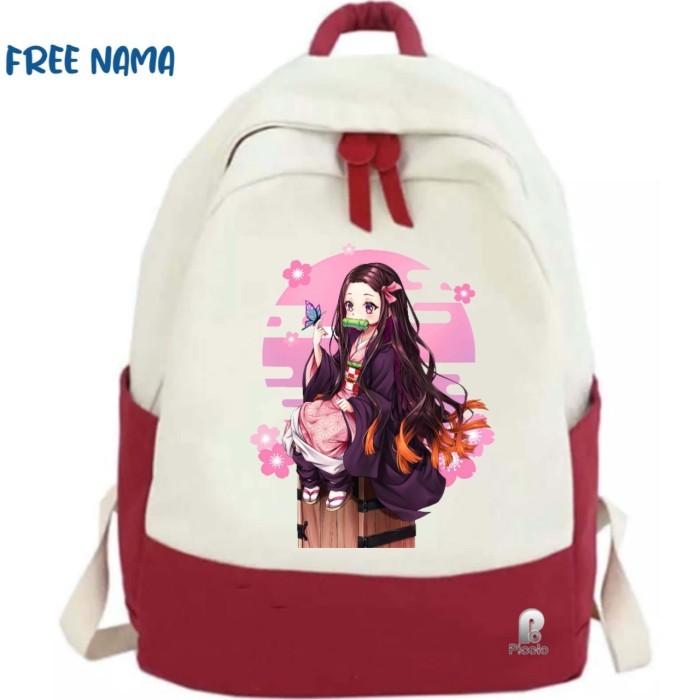 TAS RANSEL ANAK SEKOLAH BACKPACK ANAK SD COSTUM ANIME NEZUKO KAMADO