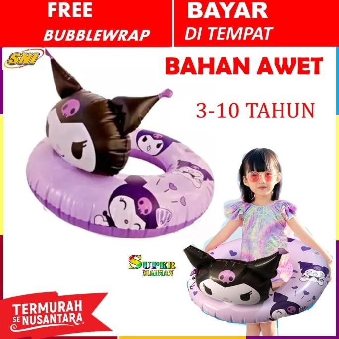 Miliki Balon Renang Anak Kuromi Sanrio Karakter Pelampung Ban Renang Anak 3 4 5 6 Tahun Laki Laki Pe