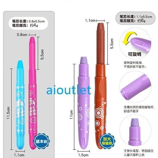 

Terlaris Silky Crayon Grasp 12 / 24 / 36 / 48 Warna Besar / Sedang / Kecil Crayon Licin Watercolori Ready Stok