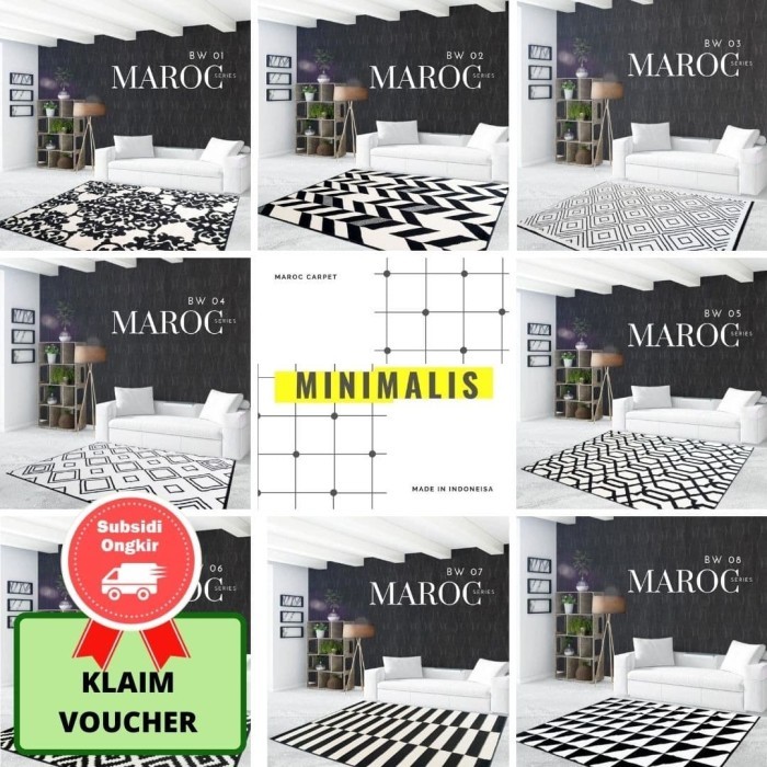 [Martha Karpet] Karpet Maroc 210X300 Monokrom