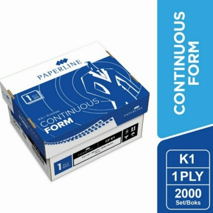 

TERBARU! kertas continous form 1 ply 9,5 x 11 paperline/sinar dunia 2000 sheet