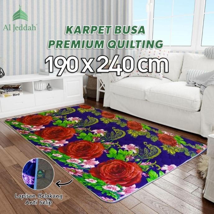Karpet Busa Lantai 190x240 Anti Slip Busa Premium Quilting Tebal Empuk Terlaris