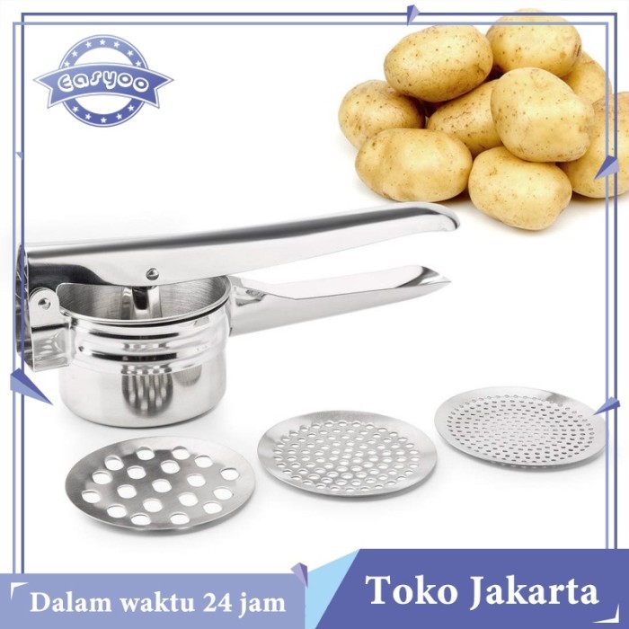 

TERLARIS POTATO RICER STAINLESS ALAT CETAK LONG POTATO STAINLESS ALAT PEMBUAT MIE / BIHUN / LAKSO /