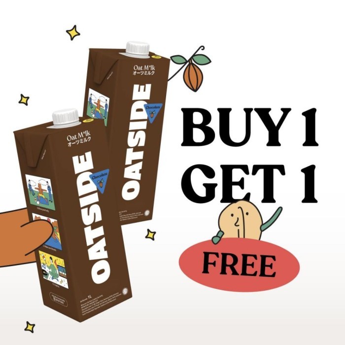 

TERLARIS (BUY 1 GET 1 FREE) OATSIDE CHOCOLATE 1 LITER MURAH!!! MURAH