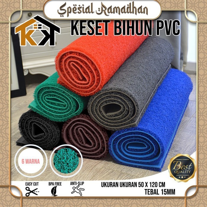 

TERLARIS (KK)KESET PVC MIE / KESET BIHUN POLOS TEBAL 15MM SIZE 50X120CM MURAH!!! MURAH