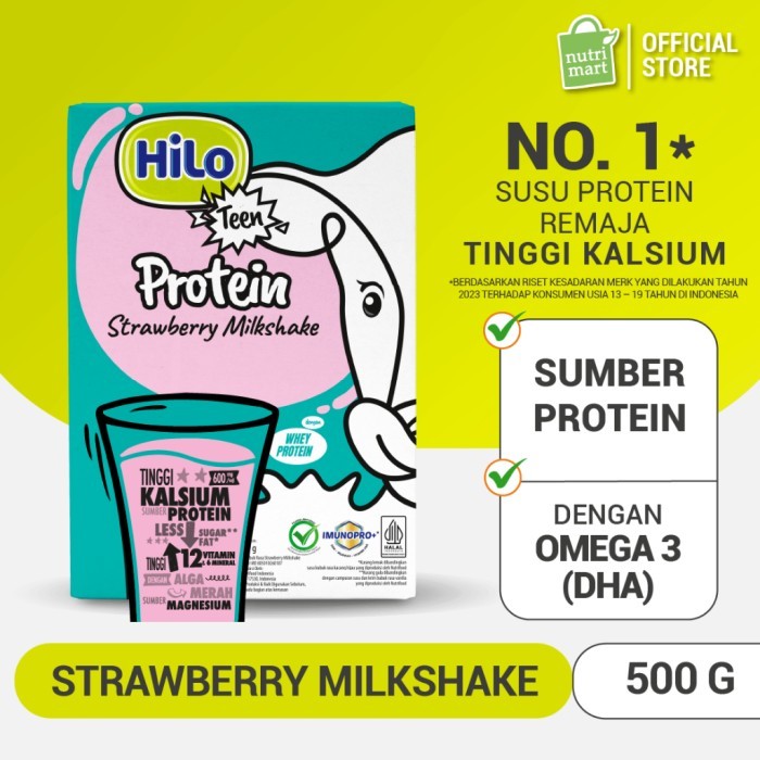 

TERLARIS HILO TEEN STRAWBERRY MILKSHAKE 500 GRAM SUSU TINGGI KALSIUM MURAH!!! MURAH