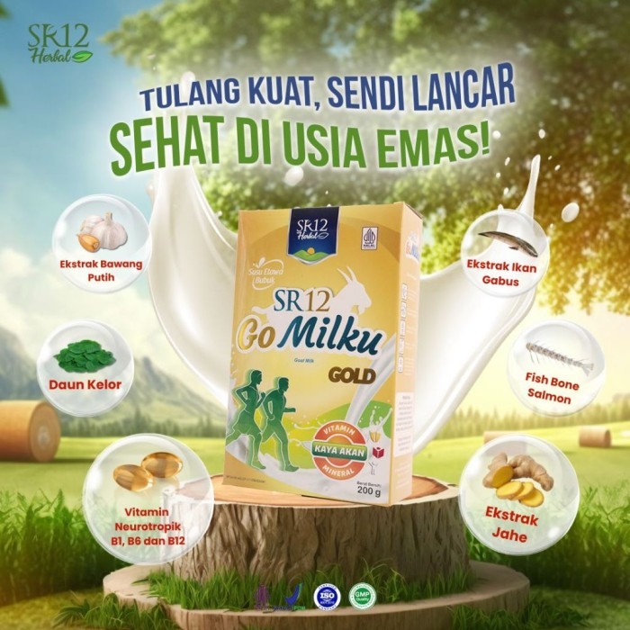 

TERLARIS SR12 GOMILKU GOLD 600GR SUSU KAMBING ETAWA / UNTUK USIA 30 - LANSIA MURAH!!! MURAH