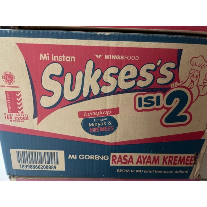 

TERLARIS MIE SUKSES AYAM KREMES GORENG ISI 2 BUNGKUS 1 DUS ISI 24 PACK MURAH!!! MURAH