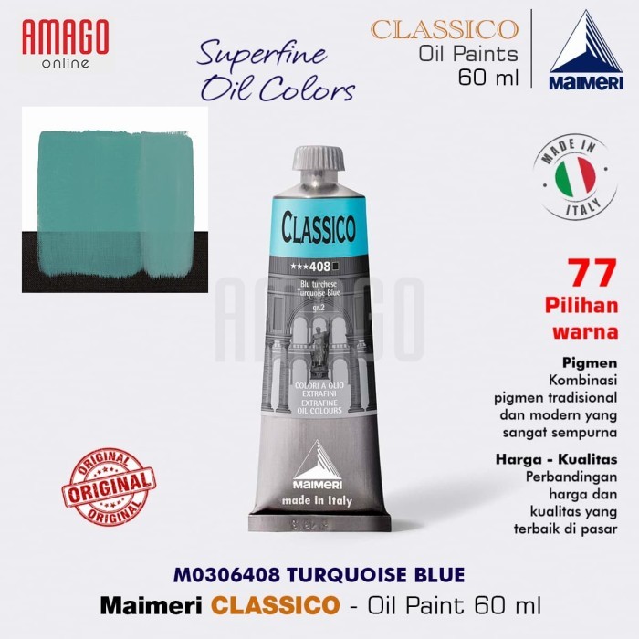 

MAIMERI CLASSICO - OIL PAINT - TURQUOISE BLUE - 60ML - M0306408