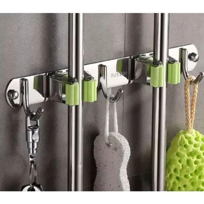 RAK SAPU GANTUNGAN-Gantungan Alat Pel Rak Gantung Stainless Steel