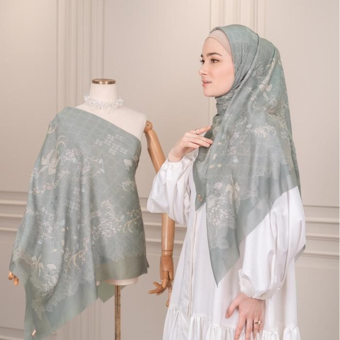 Heylocal'S Valley Scarf Devalia - Hijab Segi Empat Printed Finest Voal