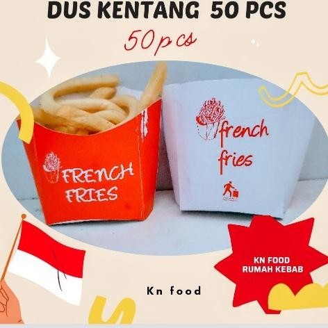 

Box Dus Kentang French Fries Kecil- Packaging Kemasan Kentang 50 Pcs Original