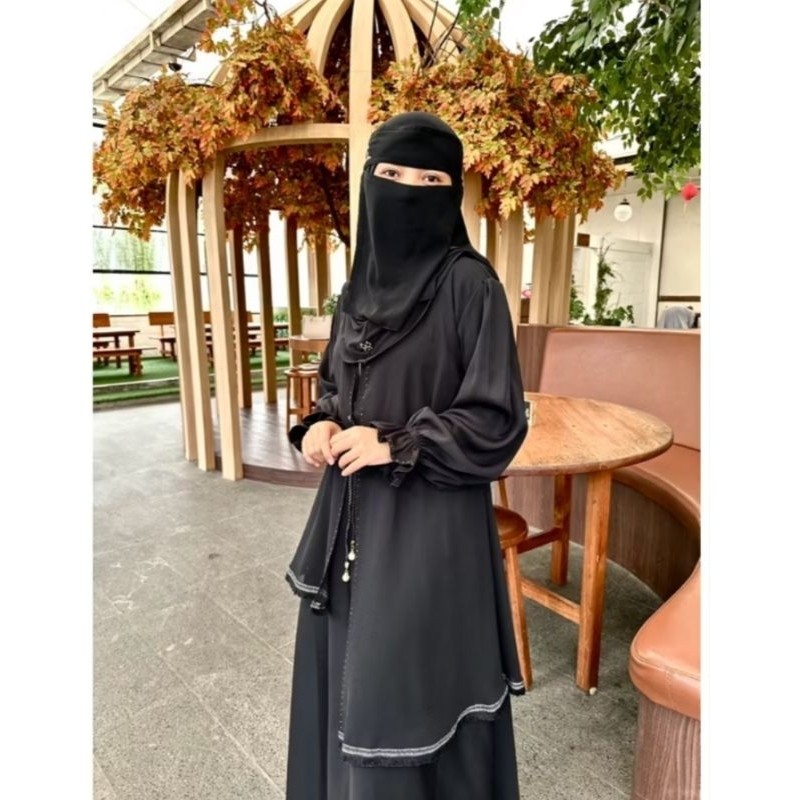 Promo  Abaya Syakila / Abaya Temboro/ Abaya Khas Saudi / Bahan Fursan