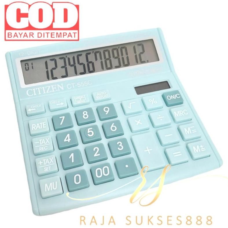 

VIRAL Calculator Citizen CT 555 Warna Pastel Kalkulator CITIZEN 555N 555 N 12 DIGIT CHECK ULANG CHECK CORRECT gi-57