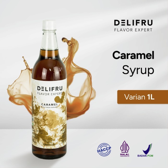 

TERLARIS DELIFRU CARAMEL SYRUP 1 LITER - SIRUP KARAMEL MURAH!!! MURAH