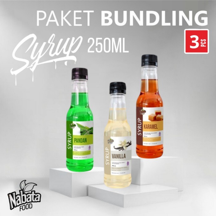 

TERLARIS PAKET BUNDLING SPESIAL SIRUP SYRUP NABATA 250ML 3 VARIAN RASA MURAH!!! MURAH