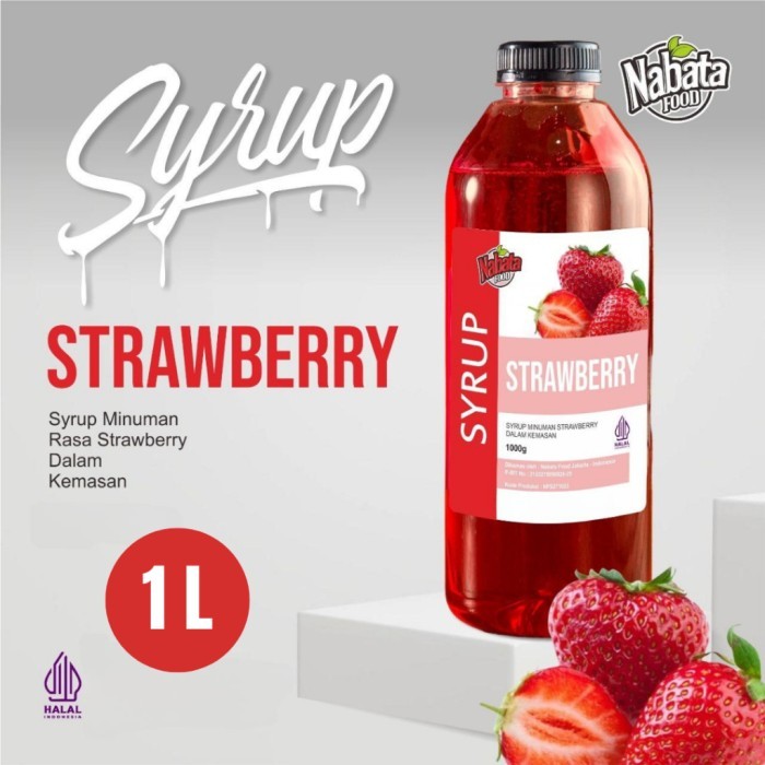 

TERLARIS SIRUP STRAWBERRY 1 LITER NABATA FOOD STRAWBERRY SYRUP1000ML NABATA FOOD MURAH!!! MURAH