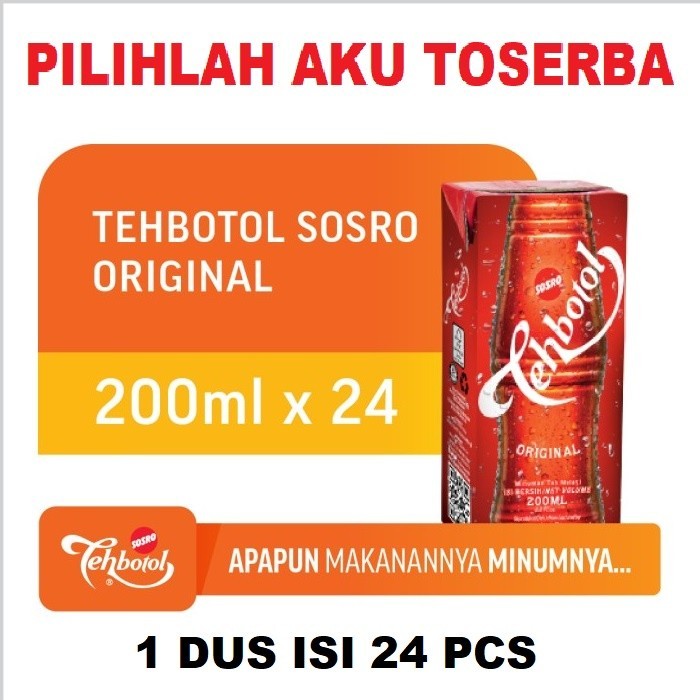

TERLARIS TEH BOTOL SOSRO KOTAK ORIGINAL 200 ML - ( HARGA 1 DUS ISI 24 ) MURAH!!! MURAH