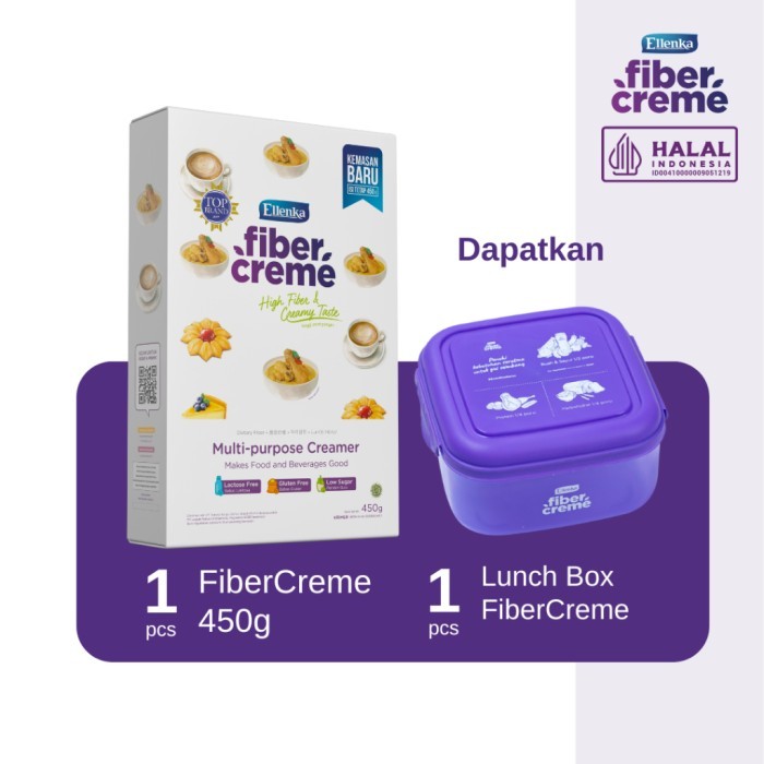 

TERLARIS [FREE LUNCH BOX] FIBERCREME KRIMER SERBAGUNA 450GR MURAH!!! MURAH