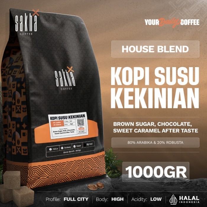 

TERLARIS ESPRESSO COFFEE HOUSE BLEND FOR ES KOPI SUSU KEKINIAN 1KG COFFE BEAN SAKHA ROASTERY BIJI