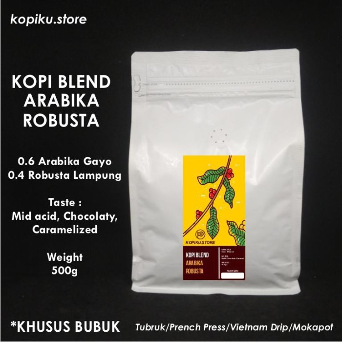 

TERLARIS KOPI BLEND BUBUK - ARABIKA ROBUSTA 500G - (KHUSUS BUBUK) MURAH!!! MURAH