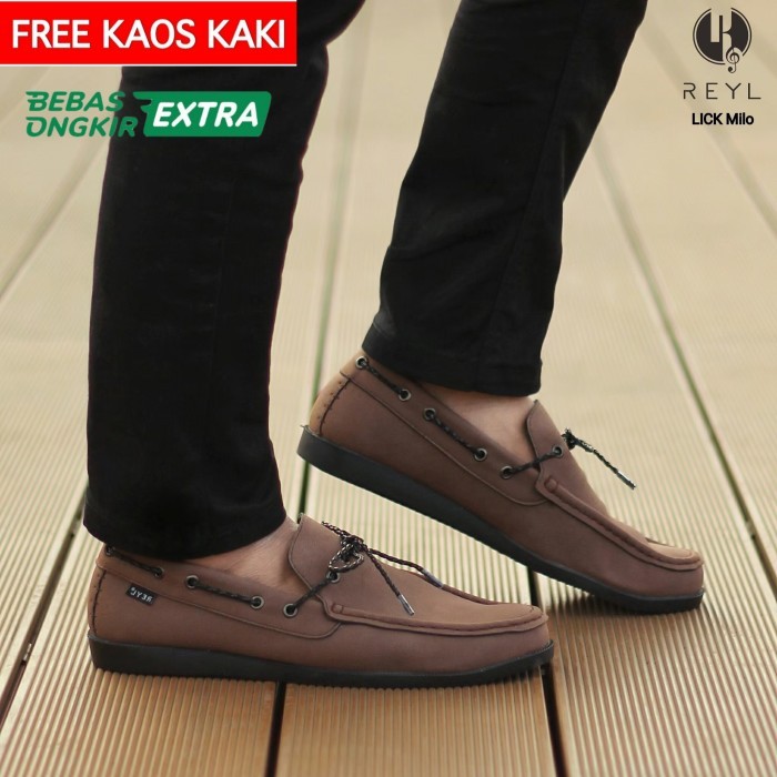 Sepatu ReylMan Tone 2 Slip On Pria Casual Formal Ori