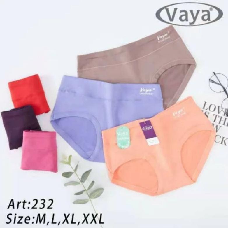 RILA 12PC VAYA- CELANA DALAM WANITA VAYA 232 SOFT COTTON CUTING DI/ CD VAYA 232/ CD WANITA DEWASA VA