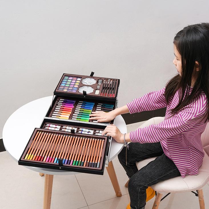 

SALE WD Crayon Set 145pcs Koper Aluminium Besi Krayon Pensil Warna 145 Pcs Box Alat Lukis Anak Koper Set ni-22