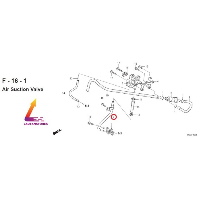 18640-Kwb-920 Pipe Comp Air Feed Blade Karbu Pipa Head Blade Karbu Termurah Langka