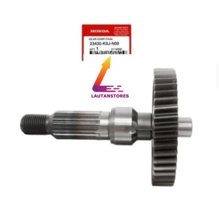 23430-K0J-N00 Gear Comp Final As Roda Belakang Genio Beat K1A Scoopy K2F Termurah Langka