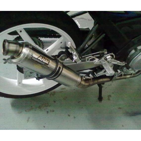 Knalpot Ahm M1 Oval Vixion Old Stainless Steel Stenlis Original Malaysia Orisinil Kenalpot Snalpot A