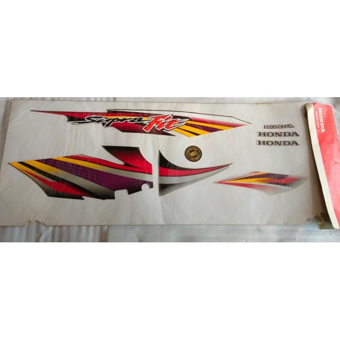 Striping Sticker List Body Set Honda Supra Fit Hitam Silver 2004 Ori Termurah Langka