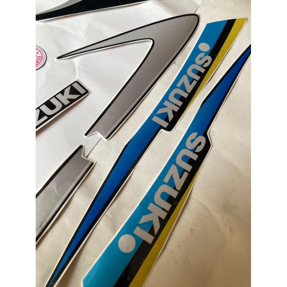 Striping Sticker Suzuki Satria Hiu Kuning Hitam Bahan 3M Copy Original Termurah Langka