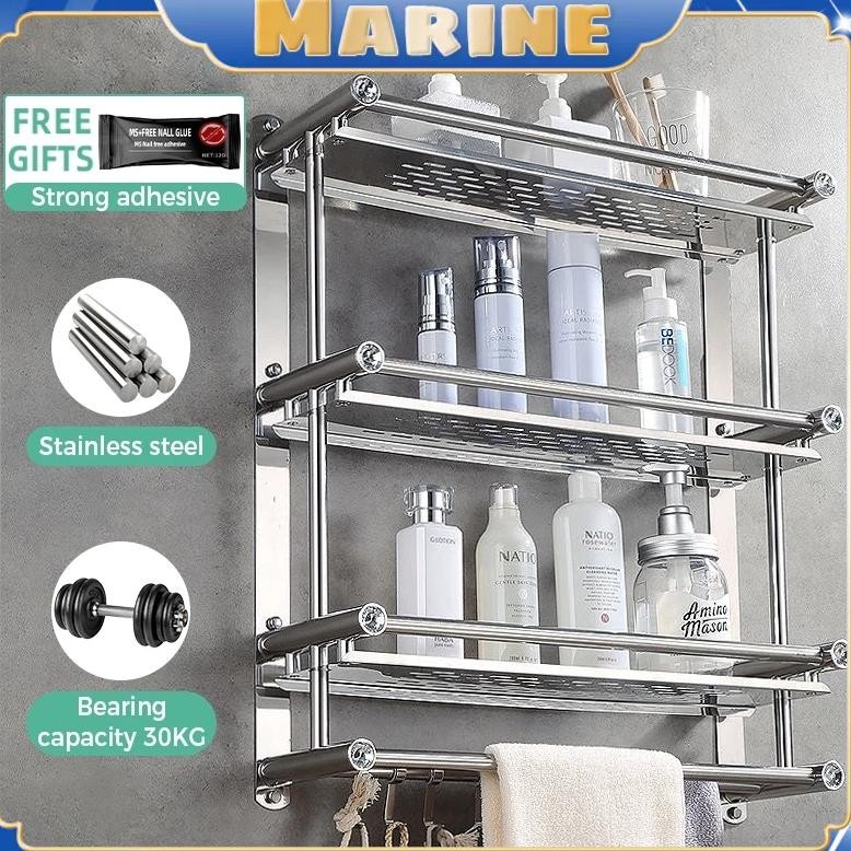 dap Serbaguna Rak  Rak Kamar Mandi Aesthetic Rak Kamar Mandi Dinding  Handuk Stainless Gantung Rak K