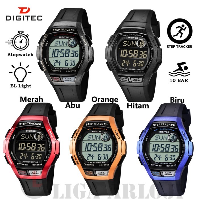 Digitec Ds-3108T - Jam Tangan Unisex - Step Tracker - 3108 - Original