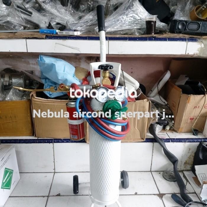 OKSIGEN LAS SET UKURAN OKSIGEN 1M KUBIK LAS OKSIGEN BERKULITAS + TROLI