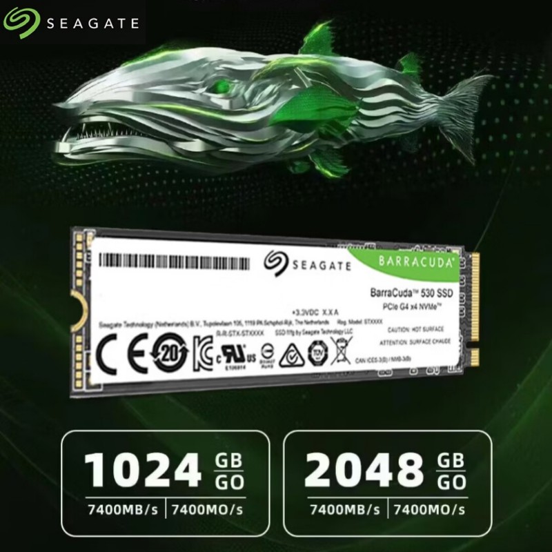 YUHSIU Seagate Barracuda 530 1TB 2TB SSD Internal Solid State Drive - PCIe4.0x4 Nvme 3D TLC NAND for